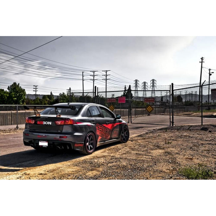 Seibon OEM-Style Carbon Fiber Side Skirts For 2008-2015 Mitsubishi Lancer Evo X