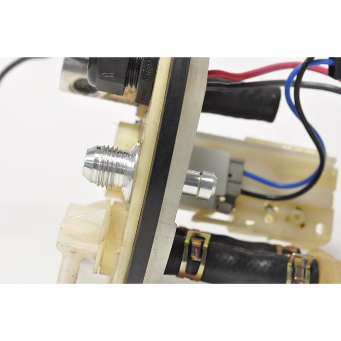 STM Tuned -6AN Black Anodized E85 Safe Fuel Bulkhead Fitting