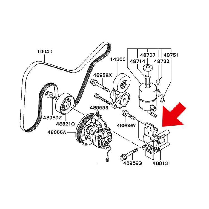 STM Tuned Evo 8/9 Modified Power Steering Delete Bracket — Speed Science