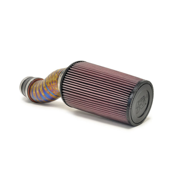 STM Tuned 3.5" Titanium SD Intake Burned Blue (No MAF) for Evo 8/9