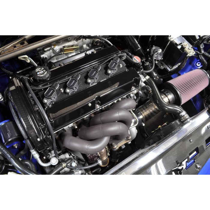 STM Tuned 3.5" Titanium SD Intake Burned Blue (No MAF) for Evo 8/9