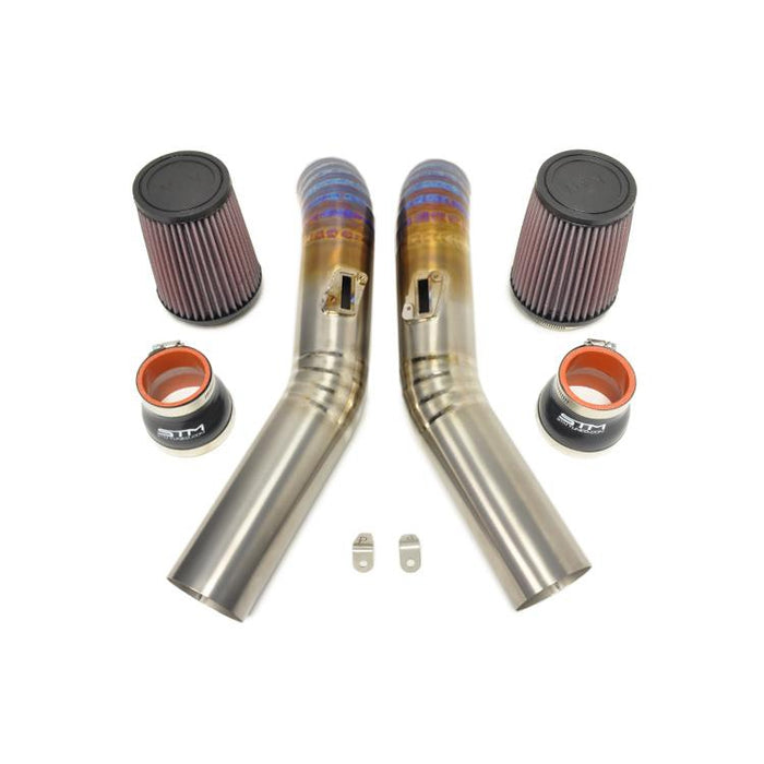 STM Tuned R35 GTR Titanium Intakes (Burned Blue)