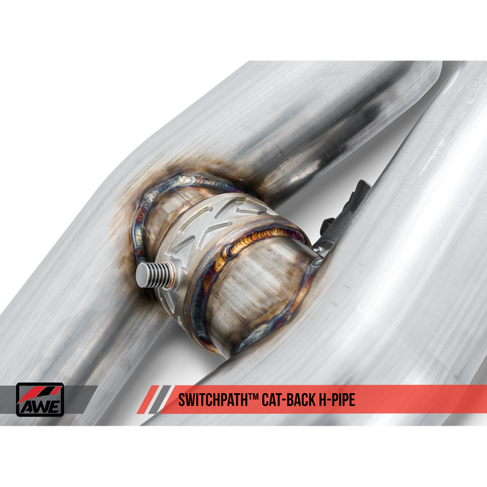 AWE Tuning S550 Mustang GT Cat-back Exhaust - Track Edition (Chrome Silver Tips)