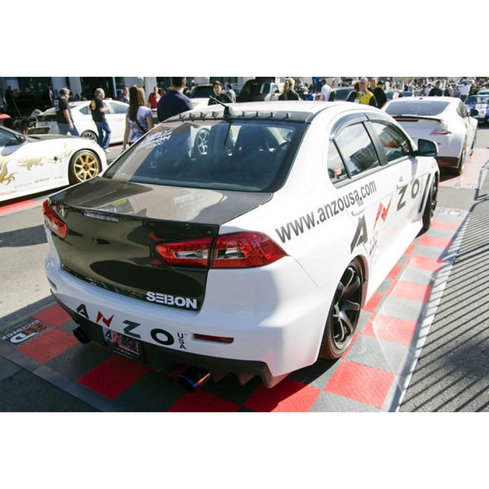 Seibon OEM-Style Carbon Fiber Trunk Lid For 2008-2015 Mitsubishi Lancer Evo X