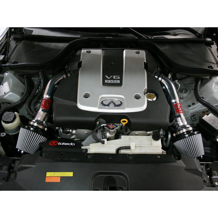 aFe Power Takeda Stage-2 Cold Air Intake System w/ Pro Dry S Media Polished Infiniti G37 08-13/Q60 14-15 V6-3.7L (VQ37VHR)