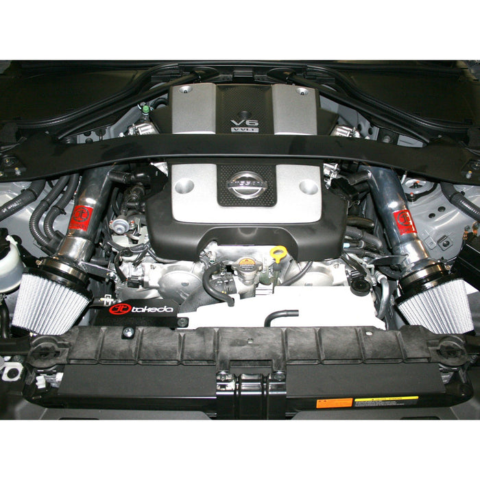 aFe Power Takeda Stage-2 Cold Air Intake System w/ Pro Dry S Media Polished Nissan 370Z 09-20 V6-3.7L