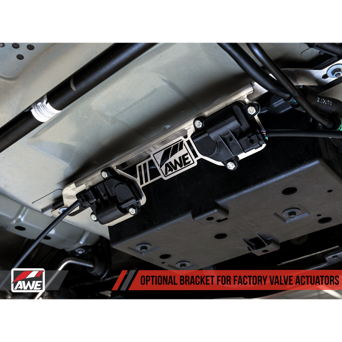 AWE Tuning 2018+ Ford Mustang GT (S550) Cat-back Exhaust - Track Edition (Quad Diamond Black Tips)