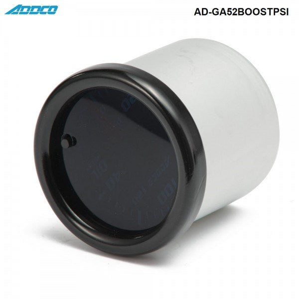 ADDCO - 52mm Universal PSI Turbo Boost Gauge LED 7 colours With Sensor and Holder