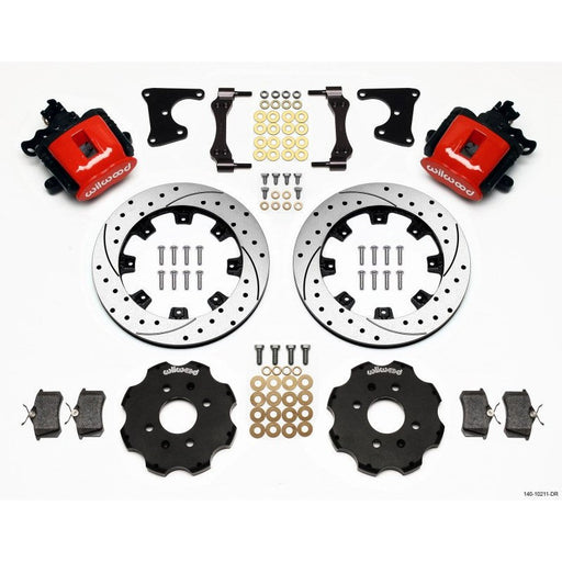 Wilwood Combination Parking Brake Rear Kit Drilled Red 12.19In