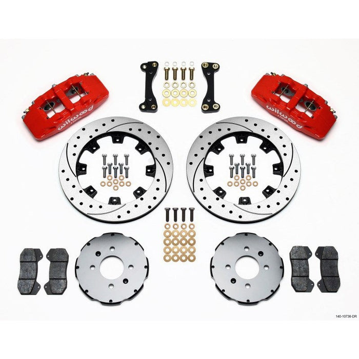 Wilwood Dynapro Red 6 Front Hat Kit Red - 2.19"/310mm Rotors