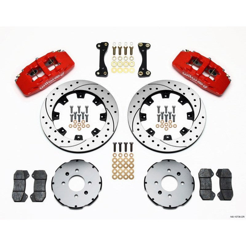 Wilwood Dynapro Red 6 Front Hat Kit Red - 2.19"/310mm Rotors